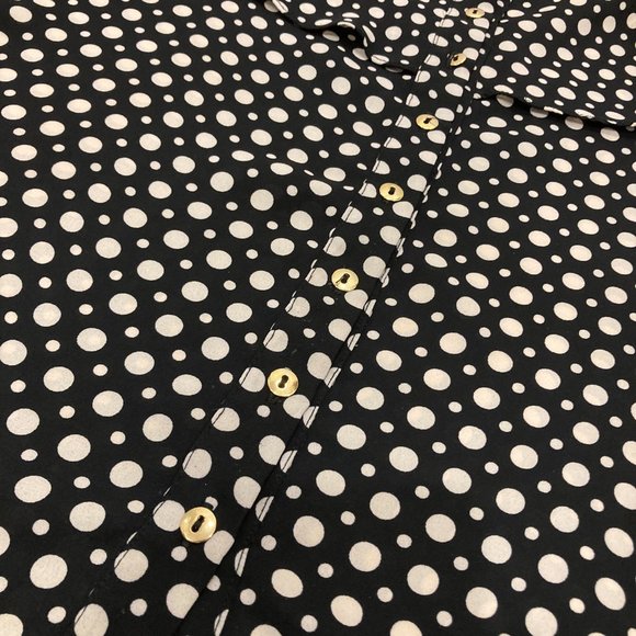 Made in Brazil. Polka dot black and ivory color.  Size 8 - Picture 8 of 10